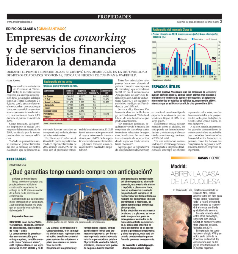 Prensa El Mercurio 26-05-2019
